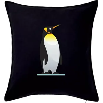 Polštář Tučňák se žlutou nákrčenkou - Polštář 50x50 - 50x50 - Pouze potah ( Černá )