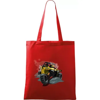 Nákupní taška ATV bugina žlutá - Taška bavlněná - 42 x 38 cm ( Červená )