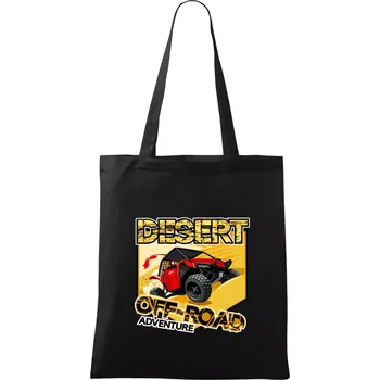 Nákupní taška Desert offroad adventure - Taška bavlněná - 42 x 38 cm ( Černá )