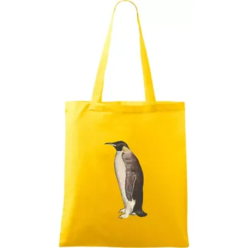 Tučňák kreslený vodovými barvami - Taška bavlněná - 42 x 38 cm ( Žlutá )