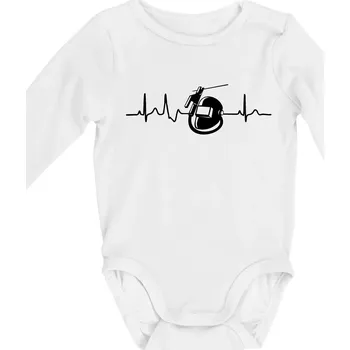 EKG svářeč - Body kojenecké s dlouhým rukávem - Dlouhý r. 6-12 měs ( Bílá )