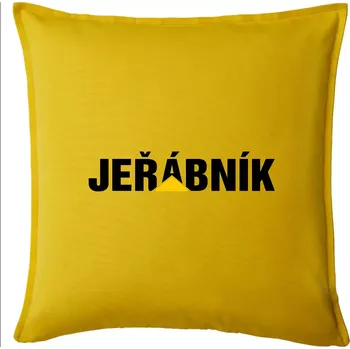 Polštář Jeřábník nápis - Polštář 50x50 - 50x50 - Pouze potah ( Žlutá )