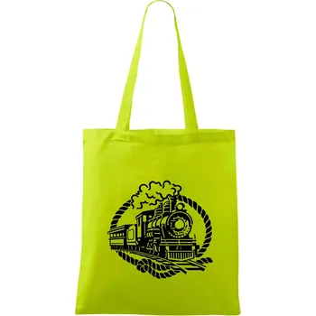 Lokomotiva lano - Taška bavlněná - 42 x 38 cm ( Limetková )