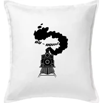 Polštář Mašina - Hu - Polštář 50x50 - 50x50 - Pouze potah ( Bílá )