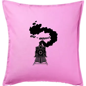 Polštář Mašina - Hu - Polštář 50x50 - 50x50 - Pouze potah ( Růžová )