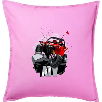 Polštář ATV offroad buggy - Polštář 50x50 - 50x50 - Pouze potah ( Růžová )