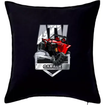 Polštář ATV garage - Polštář 50x50 - 50x50 - Pouze potah ( Černá )