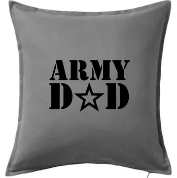 Polštář Army dad - Polštář 50x50 - 50x50 - Pouze potah ( Tmavě šedý melír )