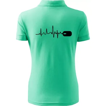 EKG myš - Polokošile dámská Pique Polo - XS ( Mátová )