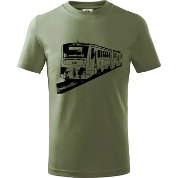 Vlak 812 - Tričko dětské bavlněné - 104-110cm / 3-4 roky ( Khaki )