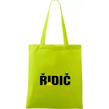 Řidič nápis - Taška bavlněná - 42 x 38 cm ( Limetková )