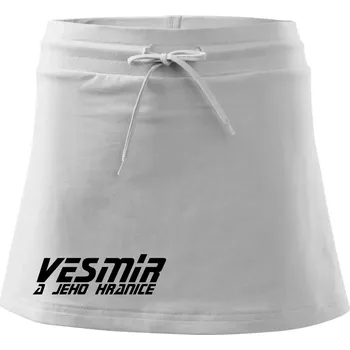 Dámská sukně Vesmír a jeho hranice - Sportovní sukně - two in one - XS ( Bílá )