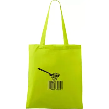 Čárový kód pasta - Taška bavlněná - 42 x 38 cm ( Limetková )