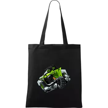 Nákupní taška ATV bugina zelená - Taška bavlněná - 42 x 38 cm ( Černá )