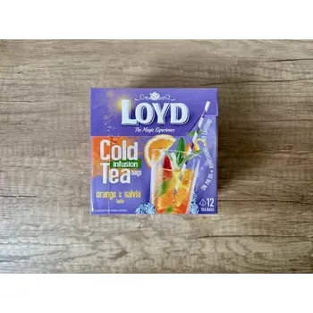 Čaj Loyd čaj Cold Brew tea Pomeranč & Šalvěj 30g (12x2.5g)