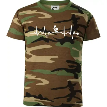 Chlapecké tričko EKG vodní pólo - Dětské maskáčové triko - 134 cm/8 let ( Hnědý maskáč )