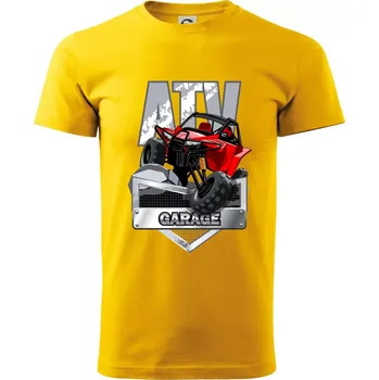 ATV garage - Klasické pánské triko vyšší gramáže - 2XL ( Žlutá )
