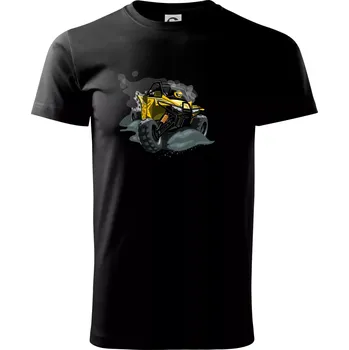 Pánské tričko ATV bugina žlutá - Triko extra velké (5-8XL) - 6XL ( Černá )