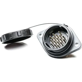 Elektrická zásuvka RS PRO Kulatý konektor, Montáž příruby, počet kontaktů: 17, Zásuvka, pohlaví kontaktu: Samec, IP68