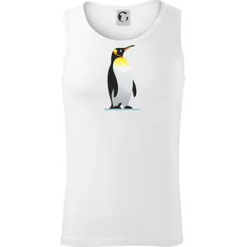 Tučňák se žlutou nákrčenkou - Tílko pánské Core - S ( Bílá )