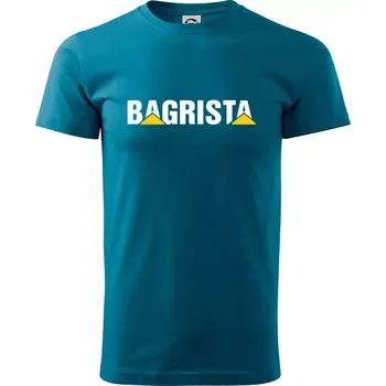Pánské tričko Bagrista nápis - Klasické pánské triko vyšší gramáže - L ( Petrolejová )
