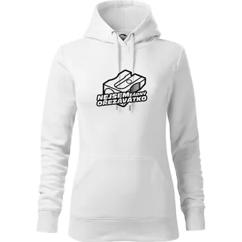 Dámská mikina Ořezávátko - Mikina dámská Cape s kapucí - M ( Bílá )