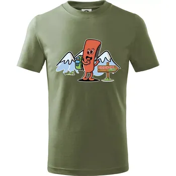 Chlapecké oblečení Hřebenová túra - Tričko dětské bavlněné - 104-110cm / 3-4 roky ( Khaki )