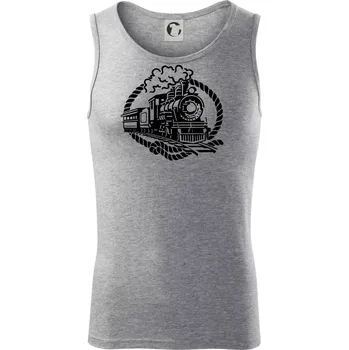 Lokomotiva lano - Tílko pánské Core - M ( Tmavě šedý melír )