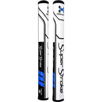 Grip na golfovou hůl Super Stroke Traxion Tour 3.0 putter grip - bílo/modro/černý (tloušťka gripu 32 mm)