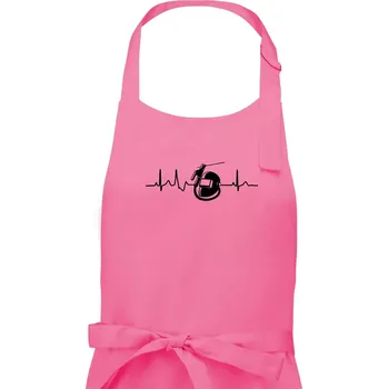 Kuchyňská zástěra EKG svářeč - Dámská zástěra na vaření - Univerzální velikost ( Růžová )