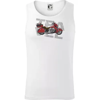 Cestovní motorka Amerika červená - Tílko pánské Core - M ( Bílá )