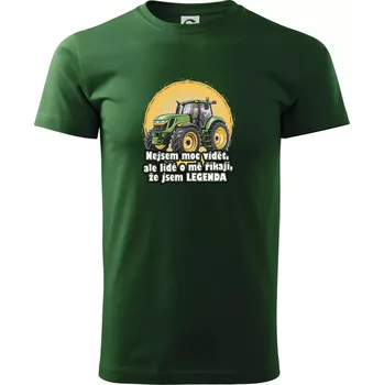 Legenda traktor - Triko extra velké (5-8XL) - 7XL ( Lahvově zelená )