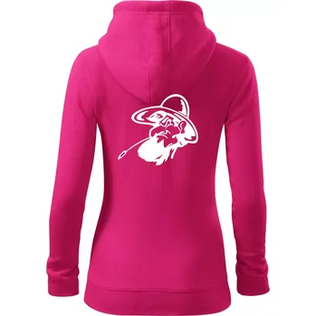 Dámská mikina Zapšklý farmář - Dámská mikina trendy zipper s kapucí - XS ( Purpurová )