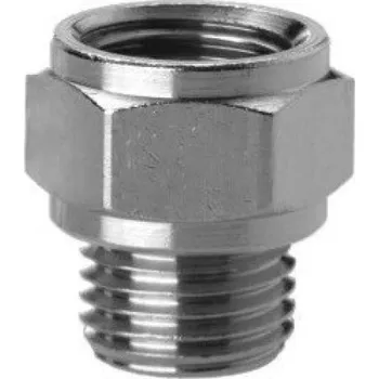 Fitinka Camozzi Redukce G1/4" vnější - G3/8" vnitřní, poniklovaná mosaz