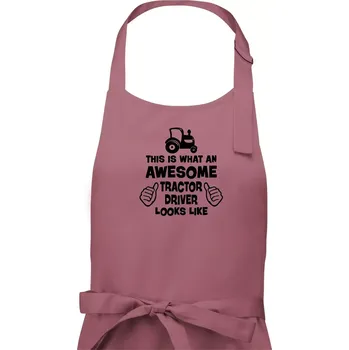 Kuchyňská zástěra Užasný řidič je zde! - Pánská zástěra na vaření - Univerzální velikost ( Starorůžová )