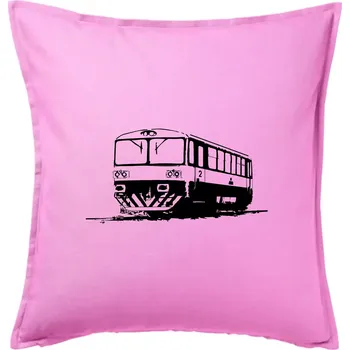 Polštář Vlak 152 - Polštář 50x50 - 50x50 - Pouze potah ( Růžová )