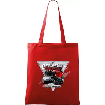 Nákupní taška ATV adventure buggy - Taška bavlněná - 42 x 38 cm ( Červená )