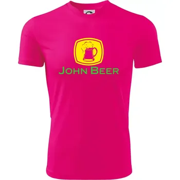 John Beer - Pivo - Dětské triko sportovní (dresovina) - 146 cm/10 let ( Neon Pink )