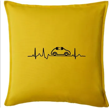 Polštář EKG elektromobilita - Polštář 50x50 - 50x50 - Pouze potah ( Žlutá )