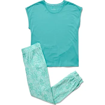 Dámské pyžamo 703495 - Tchibo - Pyžamový set - pro ženy - vel. XXL 52/54 - barva: tyrkysová