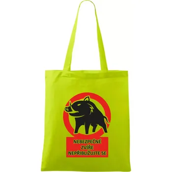 Nebezpečné zvíře - Taška bavlněná - 42 x 38 cm ( Limetková )