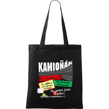 Výhody řidiče kamionu - Taška bavlněná - 42 x 38 cm ( Černá )