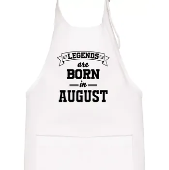 Kuchyňská zástěra Legends are born in August - Dětská zástěra na vaření - Univerzální velikost ( Bílá )