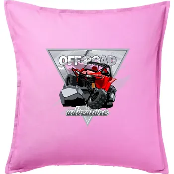 Polštář ATV adventure buggy - Polštář 50x50 - 50x50 - Pouze potah ( Růžová )