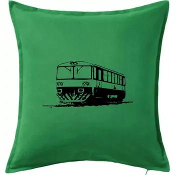 Polštář Vlak 152 - Polštář 50x50 - 50x50 - Pouze potah ( Středně zelená )