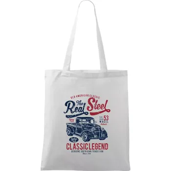 The Real Steel - Taška bavlněná - 42 x 38 cm ( Bílá )