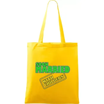 Soon married with childern - Taška bavlněná - 42 x 38 cm ( Žlutá )