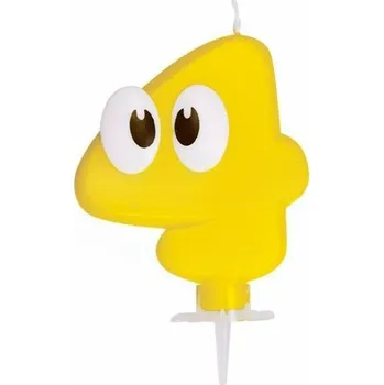 Svíčka WIMEX Narozeninová svíčka s očičkami, číslo – 4