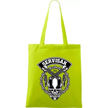 Lebka servisák - Taška bavlněná - 42 x 38 cm ( Limetková )