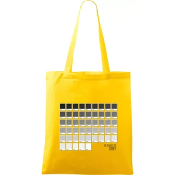 50 barevných odstínů šedi - Taška bavlněná - 42 x 38 cm ( Žlutá )